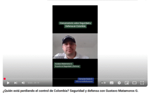 Gustavo Matamoros Galvis alerta sobre el deterioro de la seguridad en Colombia